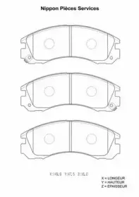 Комплект тормозных колодок, дисковый тормоз NPS купить
