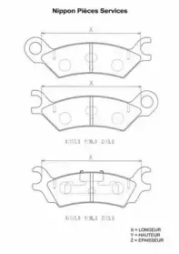 Комплект тормозных колодок, дисковый тормоз NPS купить