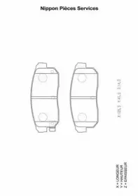 Комплект тормозных колодок, дисковый тормоз NPS купить