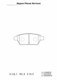 Комплект тормозных колодок, дисковый тормоз NPS купить