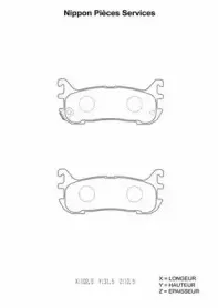 Комплект тормозных колодок, дисковый тормоз NPS купить
