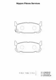 Комплект тормозных колодок, дисковый тормоз NPS купить