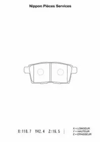 Комплект тормозных колодок, дисковый тормоз NPS купить