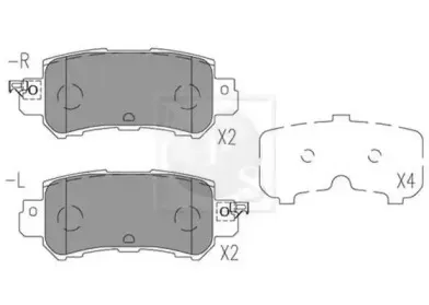 Комплект тормозных колодок, дисковый тормоз NPS купить