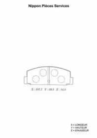 Комплект тормозных колодок, дисковый тормоз NPS купить