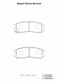 Комплект тормозных колодок, дисковый тормоз NPS купить
