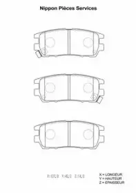 Комплект тормозных колодок, дисковый тормоз NPS купить