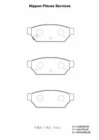 Комплект тормозных колодок, дисковый тормоз NPS купить
