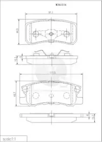 Комплект тормозных колодок, дисковый тормоз NPS купить