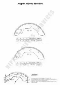 Комплект тормозных колодок NPS купить