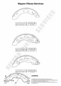 Комплект тормозных колодок NPS купить