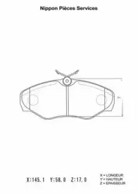 Комплект тормозных колодок, дисковый тормоз NPS купить