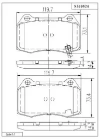 Комплект тормозных колодок, дисковый тормоз NPS купить