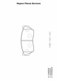 Комплект тормозных колодок, дисковый тормоз NPS купить