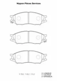 Комплект тормозных колодок, дисковый тормоз NPS купить