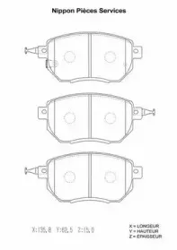 Комплект тормозных колодок, дисковый тормоз NPS купить