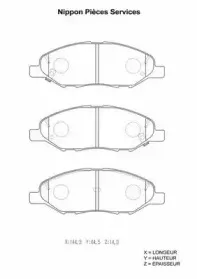 Комплект тормозных колодок, дисковый тормоз NPS купить