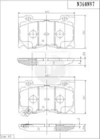 Комплект тормозных колодок, дисковый тормоз NPS купить