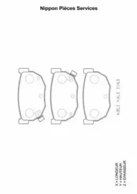 Комплект тормозных колодок, дисковый тормоз NPS купить