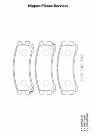 Комплект тормозных колодок, дисковый тормоз NPS купить