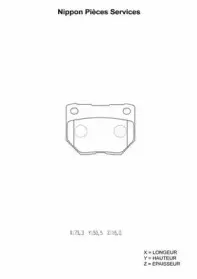 Комплект тормозных колодок, дисковый тормоз NPS купить