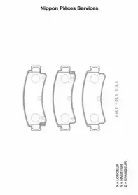 Комплект тормозных колодок, дисковый тормоз NPS купить