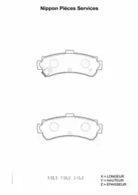 Комплект тормозных колодок, дисковый тормоз NPS купить