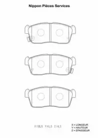 Комплект тормозных колодок, дисковый тормоз NPS купить