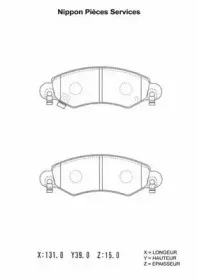 Комплект тормозных колодок, дисковый тормоз NPS купить
