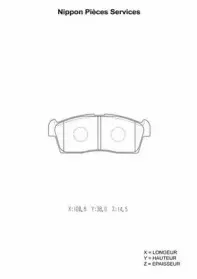 Комплект тормозных колодок, дисковый тормоз NPS купить