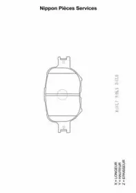 Комплект тормозных колодок, дисковый тормоз NPS купить