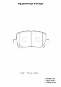 Комплект тормозных колодок, дисковый тормоз NPS купить