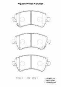 Комплект тормозных колодок, дисковый тормоз NPS купить