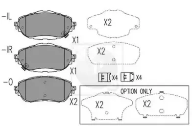 Комплект тормозных колодок, дисковый тормоз NPS купить