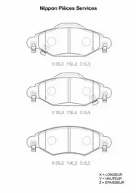 Комплект тормозных колодок, дисковый тормоз NPS купить