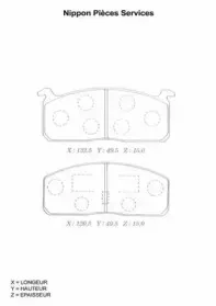Комплект тормозных колодок, дисковый тормоз NPS купить