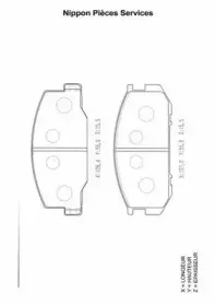 Комплект тормозных колодок, дисковый тормоз NPS купить