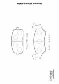 Комплект тормозных колодок, дисковый тормоз NPS купить