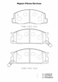 Комплект тормозных колодок, дисковый тормоз NPS купить