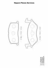 Комплект тормозных колодок, дисковый тормоз NPS купить