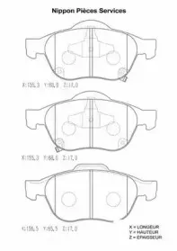 Комплект тормозных колодок, дисковый тормоз NPS купить
