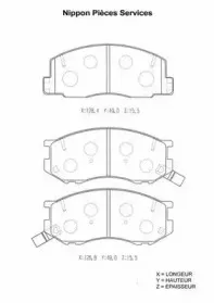 Комплект тормозных колодок, дисковый тормоз NPS купить