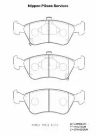 Комплект тормозных колодок, дисковый тормоз NPS купить