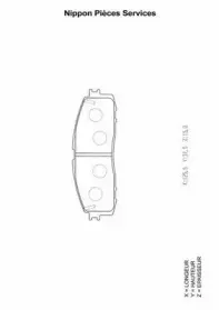 Комплект тормозных колодок, дисковый тормоз NPS купить