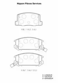 Комплект тормозных колодок, дисковый тормоз NPS купить