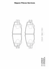 Комплект тормозных колодок, дисковый тормоз NPS купить