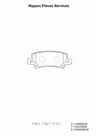 Комплект тормозных колодок, дисковый тормоз NPS купить