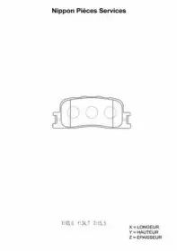 Комплект тормозных колодок, дисковый тормоз NPS купить