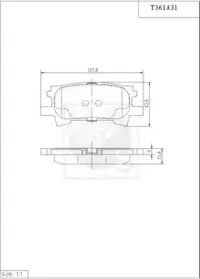 Комплект тормозных колодок, дисковый тормоз NPS купить