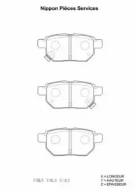 Комплект тормозных колодок, дисковый тормоз NPS купить
